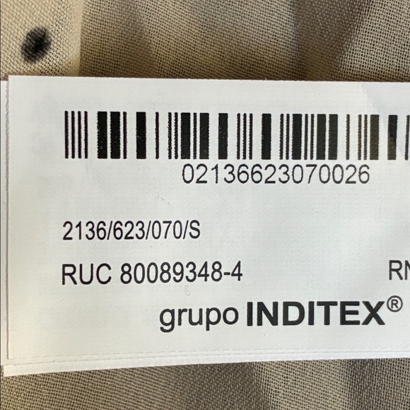 NWOT. Zara Cream Semi-Sheer Polka Dots Bows Collared Shirt. Size S. - Picture 8 of 10